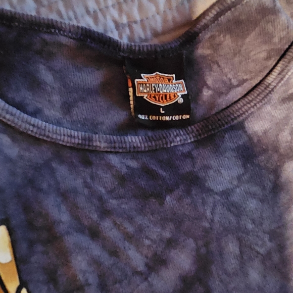 Harley-Davidson Women's Blue Long Sleeve Shirt Size L - Picture 5 of 7
